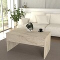 Masuta de cafea, Dovelle, Akilli, 90x52x45 cm, PAL, Travertin