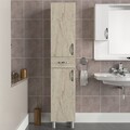 Dulap de baie, Arcadia, Selin 2 Doors 1 Drawer, 35x179x31 cm, PAL, Travertin