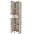 Dulap de baie, Arcadia, Selin 2 Doors 1 Drawer, 35x179x31 cm, PAL, Travertin