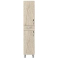 Dulap de baie, Arcadia, Selin 2 Doors 1 Drawer, 35x179x31 cm, PAL, Travertin
