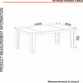 Masa, Dovelle, Veyron, 145x76 cm, PAL, Travertin / Gresie