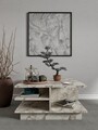 Masuta de cafea, Mod Design, Skull, 80x40x80 cm, PAL, Marmura Ephesus
