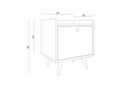 Noptiera, Mod Design, Dopo, 50x55x40 cm, PAL, Travertin