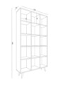 Corp biblioteca, Mod Design, Zipa, 100x184x25 cm, PAL, Stejar