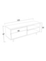 Comoda TV, Mod Design, Maku, 120x47x35 cm, PAL, Travertin