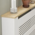 Dulap radiator, Puqa Design, Termora, 112x82x30 cm, PAL, Stejar Safir / Alb