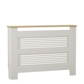 Dulap radiator, Puqa Design, Termora, 112x82x30 cm, PAL, Stejar Safir / Alb