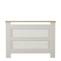 Dulap radiator, Puqa Design, Termora, 112x82x30 cm, PAL, Stejar Safir / Alb
