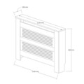 Dulap radiator, Puqa Design, Termora, 112x82x30 cm, PAL, Nuc/Alb