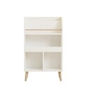 Corp biblioteca, Puqa Design, Minola, 60x102x30 cm, PAL, Alb