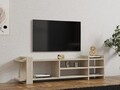 Comoda TV, Puqa Design, Zeyna, 156x40x29 cm, PAL, Travertin