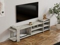 Comoda TV, Puqa Design, Zeyna, 156x40x29 cm, PAL, Marmura Freesia