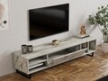 Comoda TV, Puqa Design, Safir, 160x35x40 cm, PAL, Marmura Freesia