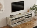 Comoda TV, Puqa Design, Koza, 160x45x40 cm, PAL, Marmura Freesia