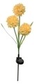 Lampa de gradina Flower, Lumineo, 10x70 cm, 3 led-uri, galben