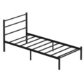 Pat de o persoană, Wisteria, Basic, Metal, Negru
