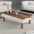 Masuta de cafea, Hommy Craft, Bohem 852, 180x35 cm, PAL, Alb