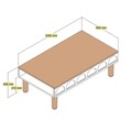 Masuta de cafea, Hommy Craft, Bohem 852, 180x35 cm, PAL, Alb