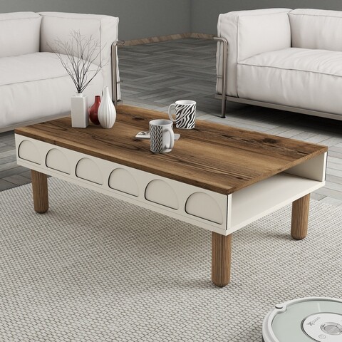 Masuta de cafea, Hommy Craft, Bohem 853, 180x35 cm, PAL, Crem