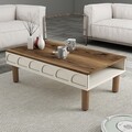 Masuta de cafea, Hommy Craft, Bohem 853, 180x35 cm, PAL, Crem