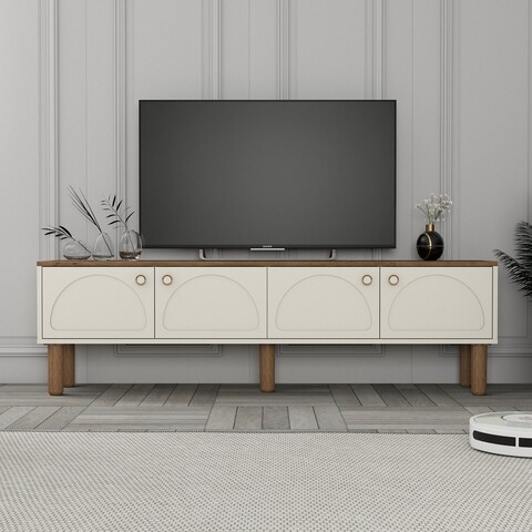 Comoda TV, Hommy Craft, Bohem 851, 180x53x35 cm, PAL, Crem