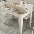 Masa de bucatarie, Hommy Craft, Kiev, 110x75x72 cm, PAL, Travertin