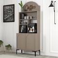 Dulap de bar pentru cafea, Hommy Craft, Lyon 80, PAL, Atlas / Negru