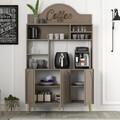 Dulap de bar pentru cafea, Hommy Craft, Lyon 120, 120x202x35 cm, PAL, Atlas / Aur