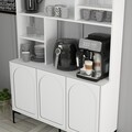 Dulap de bar pentru cafea, Hommy Craft, Lyon 120, 120x202x35 cm, PAL, Alb/Negru