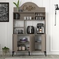 Dulap de bar pentru cafea, Hommy Craft, Lyon 120, 120x202x35 cm, PAL, Atlas / Negru