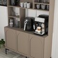 Dulap de bar pentru cafea, Hommy Craft, Lyon 120, 120x202x35 cm, PAL, Atlas / Negru
