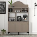 Dulap de bar pentru cafea, Hommy Craft, Lyon 120, 120x202x35 cm, PAL, Atlas / Negru