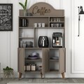 Dulap de bar pentru cafea, Hommy Craft, Lyon 120, 120x202x35 cm, PAL, Atlas / Nuc