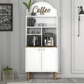 Dulap de bar pentru cafea, Hommy Craft, Bohem 858, PAL, Alb