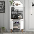 Dulap de bar pentru cafea, Hommy Craft, Bohem 858, PAL, Alb