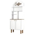 Dulap de bar pentru cafea, Hommy Craft, Bohem 858, PAL, Alb