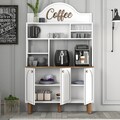 Dulap de bar pentru cafea, Hommy Craft, Bohem 860, 120x203x35 cm, PAL, Alb