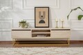 Comoda TV, Kalune Design, Escape 180, 180x50x40 cm, PAL, Travertin / Auriu