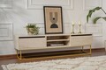 Comoda TV, Kalune Design, Escape 180, 180x50x40 cm, PAL, Travertin / Auriu