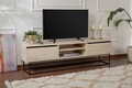 Comoda TV, Kalune Design, Escape 180 -Black, Travertin, 180x50x40 cm, PAL, Travertin / Negru