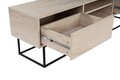 Comoda TV, Kalune Design, Escape 180 -Black, Travertin, 180x50x40 cm, PAL, Travertin / Negru