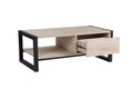 Masuta de cafea, Kalune Design, Haldizen, 105x40x55 cm, PAL, Travertin / Negru