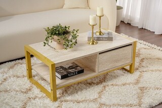 105x40x55 cm, Travertin;Auriu