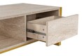 Masuta de cafea, Kalune Design, Haldizen, 105x40x55 cm, PAL, Travertin / Auriu