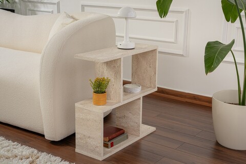 Masuta, Kalune Design, Life, 60x60x20 cm, PAL, Travertin