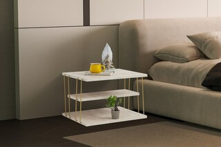 50x33x40 cm, Travertin;Auriu