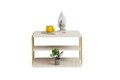 Masuta, Kalune Design, Lifon, 50x33x40 cm, PAL, Travertin / Auriu