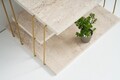 Masuta, Kalune Design, Lifon, 50x33x40 cm, PAL, Travertin / Auriu