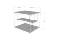 Masuta, Kalune Design, Lifon, 50x33x40 cm, PAL, Travertin / Auriu