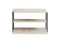 Masuta, Kalune Design, Lifon, 50x33x40 cm, PAL, Travertin / Negru